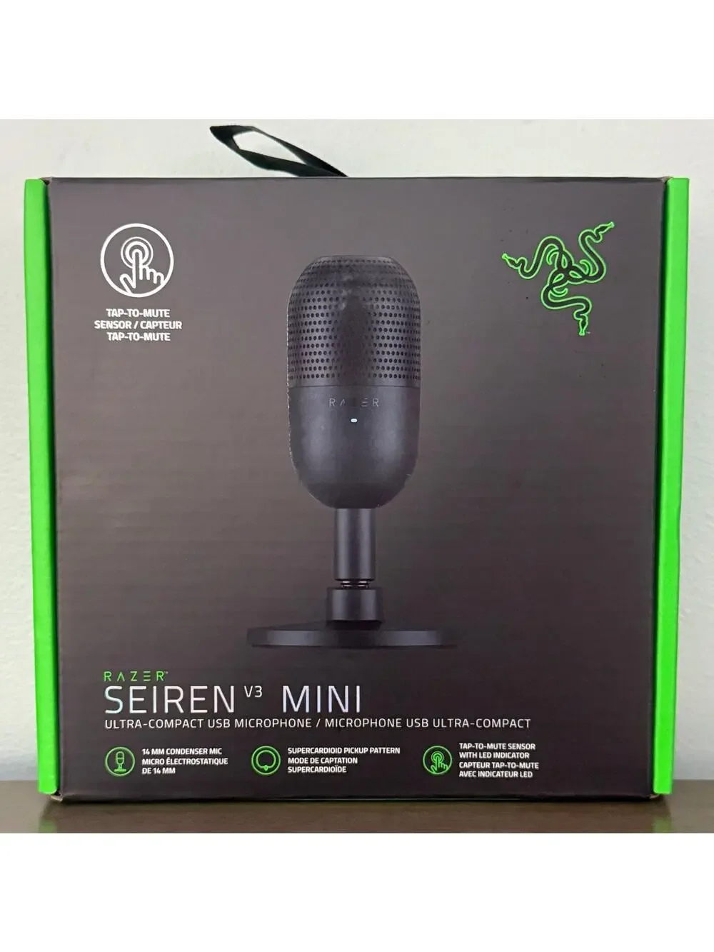 Razer Seiren V3 Mini USB Microphone Condenser Supercardioid Pickup Pattern NEW